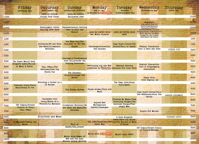 ITVFest Schedule
